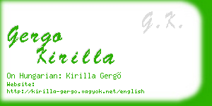 gergo kirilla business card